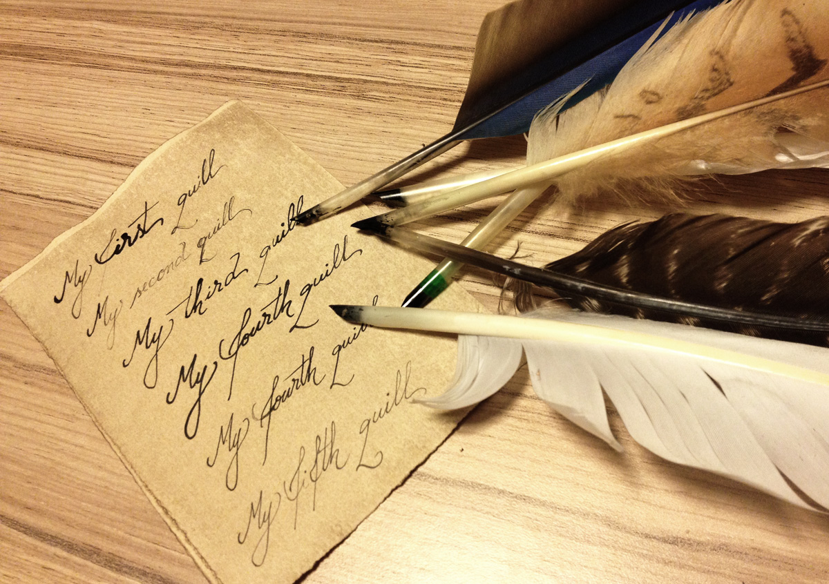 Making a quill pen